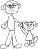 Dad Holding Daughters Hand Clip Art