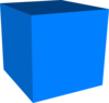 Blue Cube Clip Art
