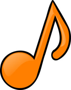 Musical Note Orange Clip Art