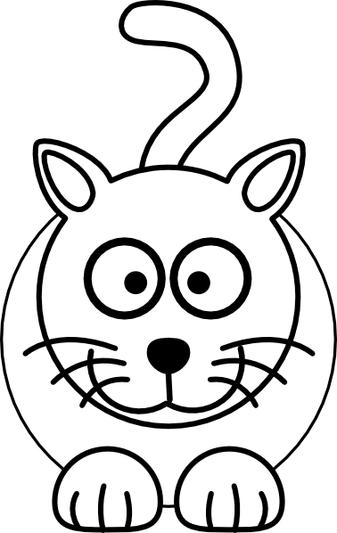 Black And White Cat Clip Art at Clker.com - vector clip art online