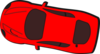 Red Car - Top View - 170 Clip Art