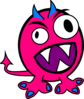 Pink And Blue Monster Clip Art