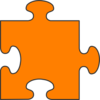 Orange Border Puzzle Piece Top Clip Art