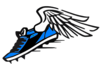 Blue Winged Shoe Clip Art
