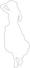Clean White Silhouette Of A Woman Clip Art