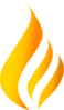 Maron  Flame Logo 4 Clip Art