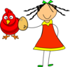 Doll Red Hen Clip Art