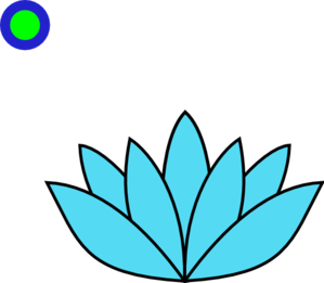 Blue Lotus Blk Outline Hi Clip Art
