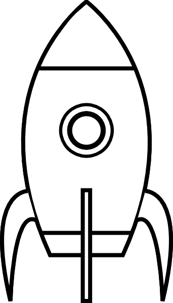 Black And White Rocket Clip Art at Clker.com - vector clip art online