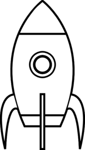 Black And White Rocket Clip Art