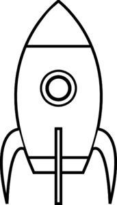 Black And White Rocket Clip Art at Clker.com - vector clip art online