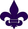 Fleur De Lis In Purple Clip Art