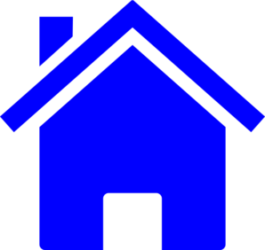 Simple Blue House Clip Art