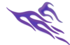 Right Side Blue And Purple Flame Clip Art
