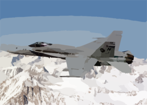 An F/a-18c Hornet Flies Over The Sierra Nevada Mountains During A Routine Training Flight Clip Art