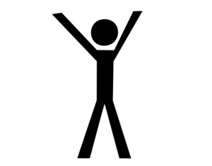Stick Guy With Hands Up Clip Art