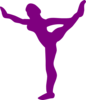 Stretching - Violet Clip Art