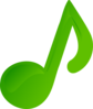 Green Music Note Clip Art