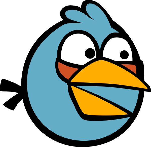 Blue Angry Bird Squawk Clip Art at Clker.com - vector clip art online ...