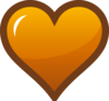 Orange Heart Icon Clip Art