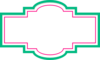 Box Label - Green & Pink Clip Art