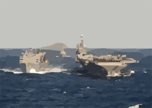 The Military Sealift Command (msc) Ship Usns Supply (t-aoe 6) Conducts A Replenishment At Sea With Uss George Washington (cvn 73) Clip Art