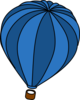 Hot Air Balloon Blue  Clip Art