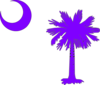 Purple Sc Palmetto Tree Clip Art