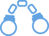 Handcuffs Light Blue Cartoon Closed Clip Art