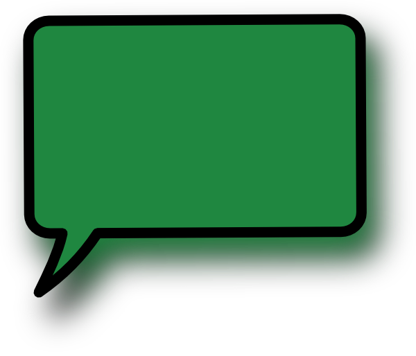 Green Solid Bottom Left Speech Bubble Clip Art at Clker.com - vector