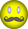 Happy Face Mustache Clip Art