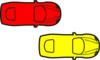 Red Car - Top View Clip Art