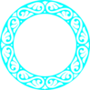 Turquoise Circle Frame Clip Art