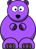 Purple Bear Clip Art