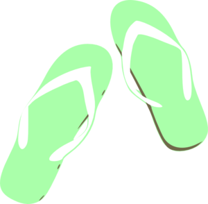 Green Flip Flops Clip Art