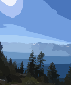 Lake Tahoe Sky Blue Clip Art