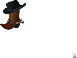 Cowboys Boots With Hat Clip Art