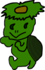 Green Cartoon Character Clip Art