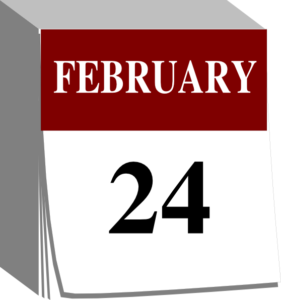 February 24 Calendar Clip Art at vector clip art online