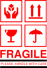 Fragile Red Clip Art