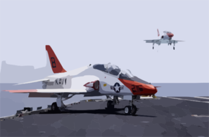A T-45c Goshawk Assigned To Fixed Wing Training Squadron Seven (vt-7,) Is Recovered On The Flight Deck Of Uss Harry S. Truman (cvn 75). Clip Art