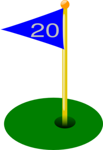 Golf Flag 20 Clip Art