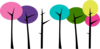 Colorful Trees Edit Clip Art