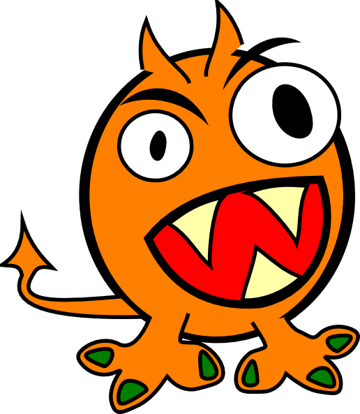 Orange Monster Clip Art at Clker.com - vector clip art online, royalty