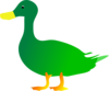 Green Duck Clip Art