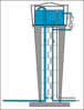 Water Tower With Circulation Clip Art