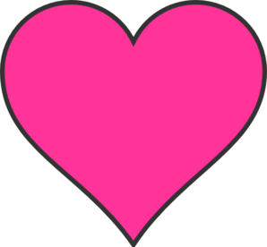 Dark Pink Heart Clip Art