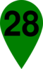 Green 28 Clip Art