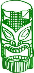 Green Tiki Clip Art