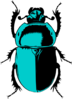 Teal Scarab Clip Art